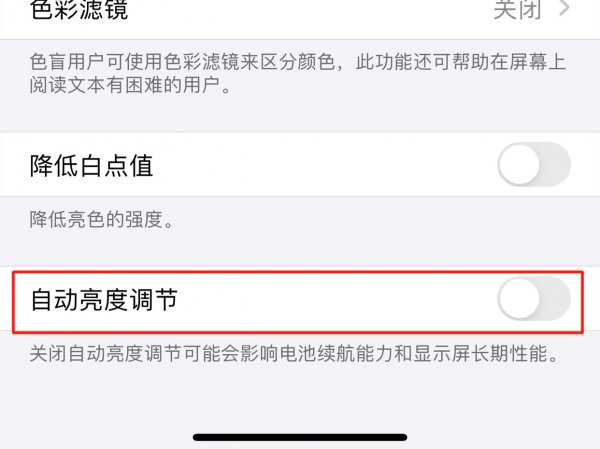 苹果12老是自动调节亮度