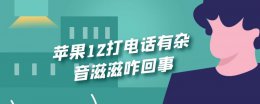 苹果12有杂音滋滋怎么办 苹果12打电话有杂音滋滋咋回事