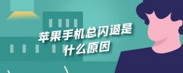 苹果手机总闪退是什么原因 苹果手机总是闪退是什么情况