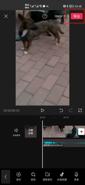 剪映提取的音乐怎么存手机里