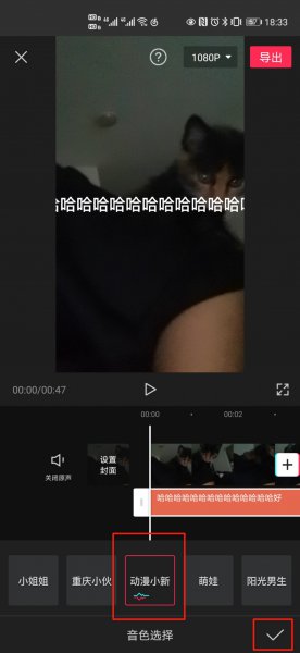剪映怎么使用蜡笔小新的声音