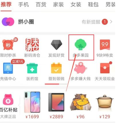 拼多多果园怎么触发一键浇水