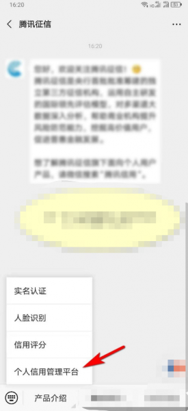 微信怎么查征信