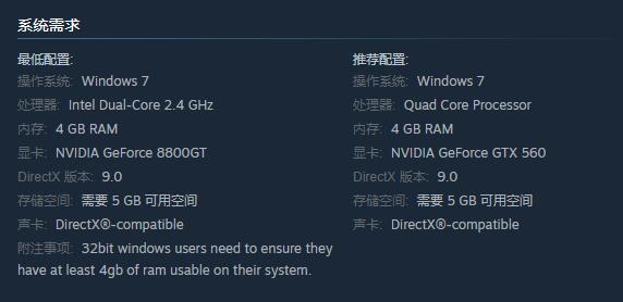 steam森林配置要求介绍