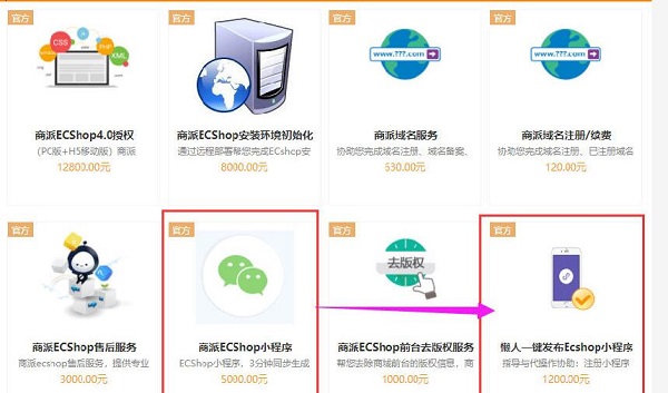 ecshop授权价格详细介绍