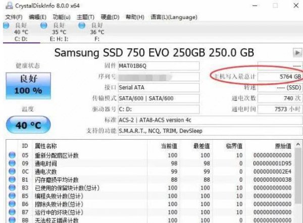 固态硬盘寿命查看教程