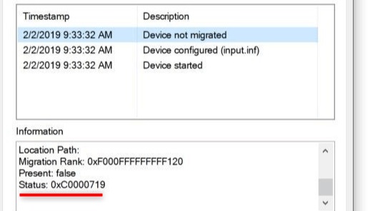 0xc0000719设备未迁移解决方法