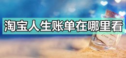 淘宝人生账单在哪里看 淘宝人生账单在哪里看?