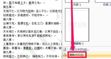 word水印添加教程