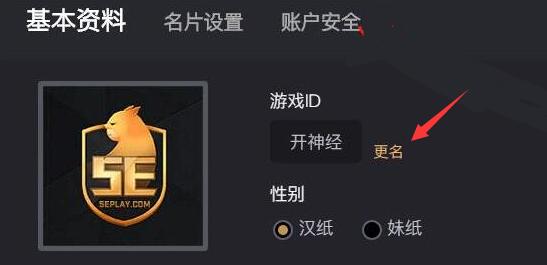 5e对战平台改名方法