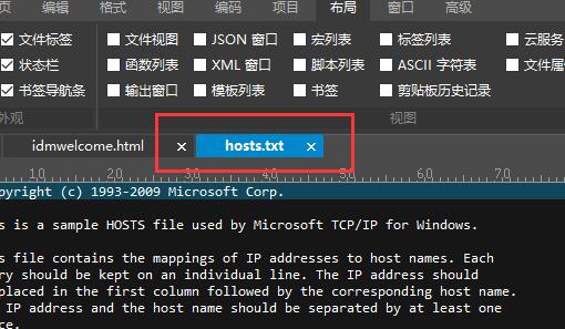 ultraedit文件标签被隐藏解决教程