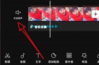 剪映去掉原视频中的声音方法