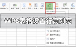wps设置表格的行高和列宽 wps表格怎么设置行高和列宽