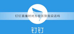 钉钉直播时对方能听到我说话吗 看钉钉直播时对方能听到我说话吗