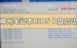 神州笔记本怎么进去bois设置U盘启动 神舟笔记本电脑怎么进入bios设置u盘启动