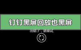 钉钉为什么会黑屏 钉钉黑屏回放也是黑屏怎么回事
