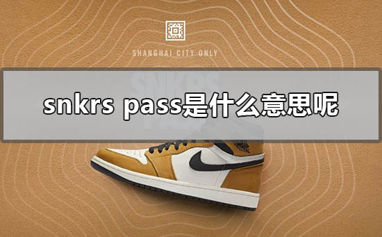 snkrs pass是什么意思呢