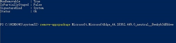 win10自带edge浏览器卸载方法