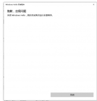 windows hello安装程序抱歉解决教程
