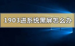 win101909蓝屏 win10版本1903进系统黑屏怎么解决