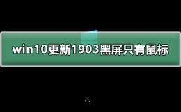 win10更新完黑屏只有鼠标 win10更新1903黑屏只有鼠标方法