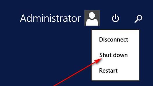 server 2012关机方法