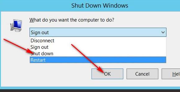 server 2012关机方法