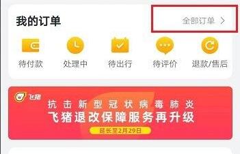在飞猪定的机票领取方法