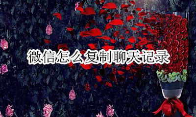 微信怎么复制聊天记录 微信聊天记录如何复制给别人