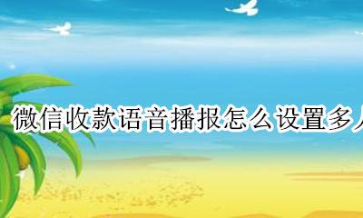 微信收款多个手机语音播报 微信收款语音播报怎么设置多人
