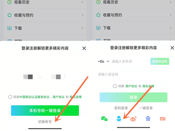 爱奇艺会员扫码登录在哪里找