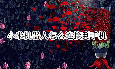 小米机器人怎么连接到手机 小米机器人怎么连接无线网