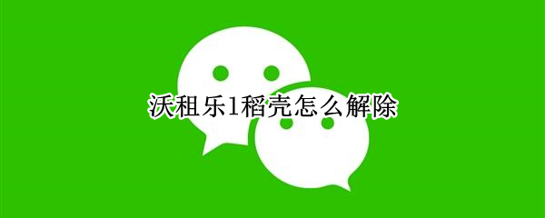 沃租乐l稻壳怎么解除