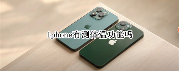 iphone有测体温功能吗