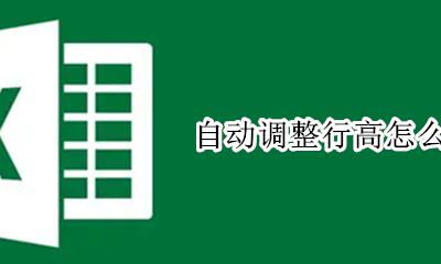 自动调整行高在哪 自动调整行高怎么设置