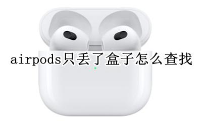 airpods只丢了盒子怎么查找 airpods整个盒子丢了怎么找
