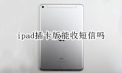ipad插卡版能收短信吗 ipad插卡版不能接收短信吗
