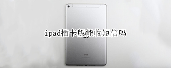 ipad插卡版能收短信吗