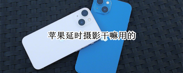 苹果延时摄影干嘛用的