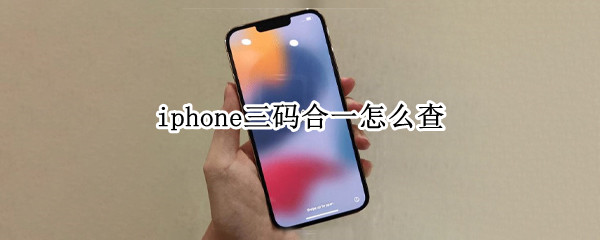 iphone三码合一怎么查
