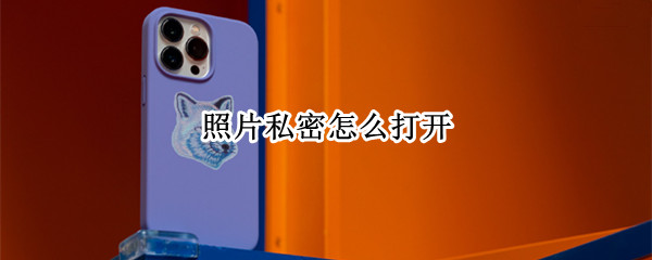 照片私密怎么打开