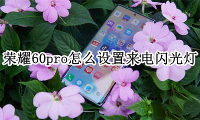 荣耀怎么设置闪光灯提示 荣耀60pro怎么设置来电闪光灯