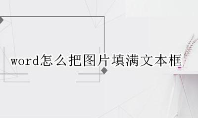 word图片如何填充满框 word怎么把图片填满文本框