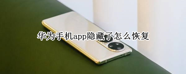 华为手机app隐藏了怎么恢复