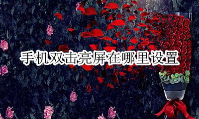 手机双击亮屏在哪里设置 手机双击亮屏怎么设置