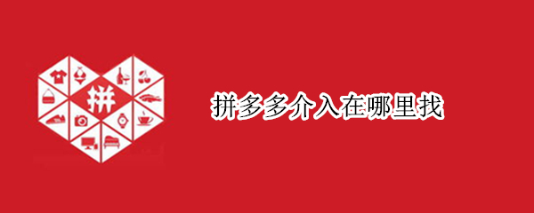 拼多多介入在哪里找