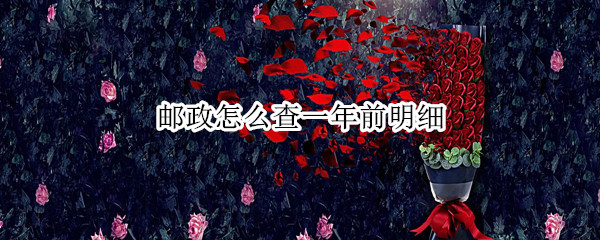 邮政怎么查一年前明细