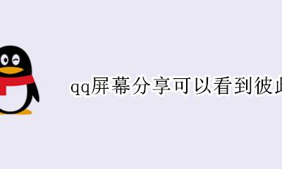 qq屏幕分享可以看到彼此脸吗 qq分享屏幕能看到对方的脸吗