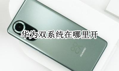 华为开启双系统 华为双系统在哪里开