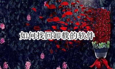 如何找回卸载的软件 如何恢复电脑卸载的软件